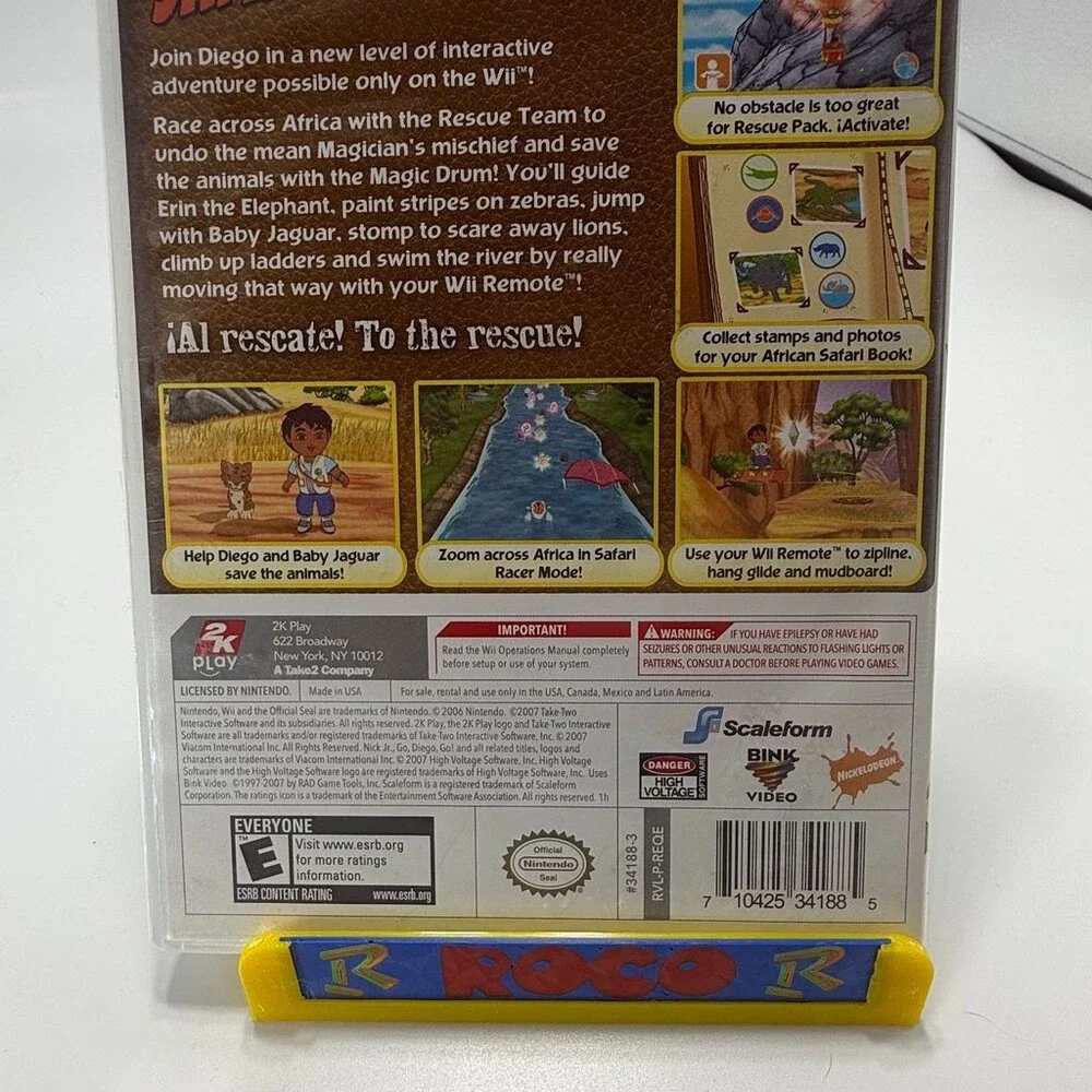 Go Diego Go! Safari Rescue Wii (Nintendo Wii, 2007) Complete W/ Manual